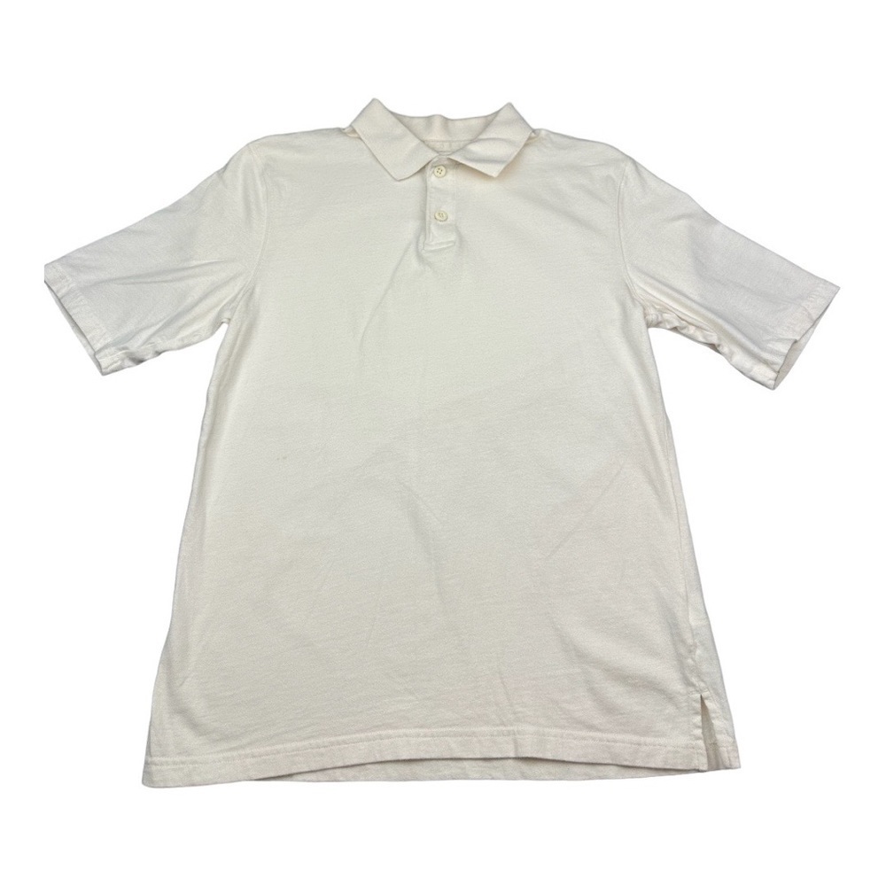 Children’s Place Short Sleeve Polo Shirt Cream Size XL 14